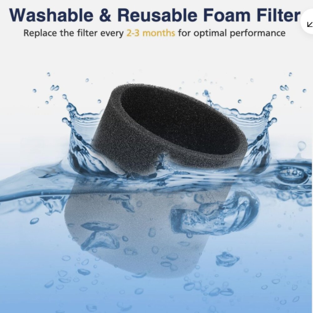 Cabiclean Foam Sleeve Filter for Shop-Vac 90304, 90350, 90333 Wet/Dry Vacuum 2Pc - Picture 6 of 10